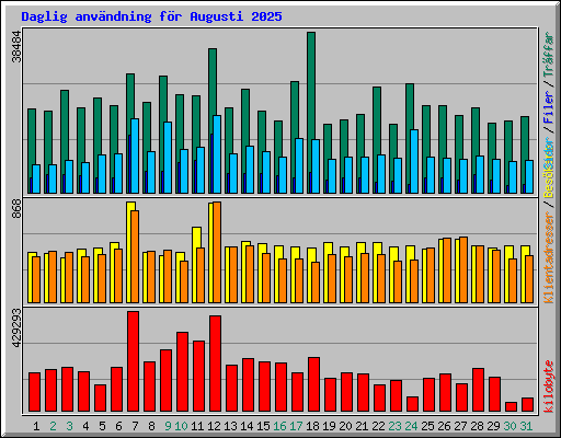Daglig anv�ndning f�r Augusti 2025