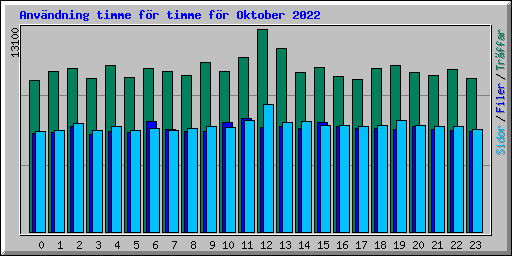 Anvndning timme fr timme fr Oktober 2022