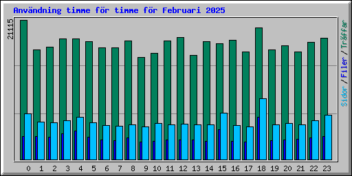 Anvndning timme fr timme fr Februari 2025